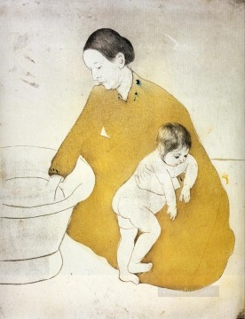 メアリー・カサット Painting - バース 1891 年の母親の子供たち メアリー・カサット
